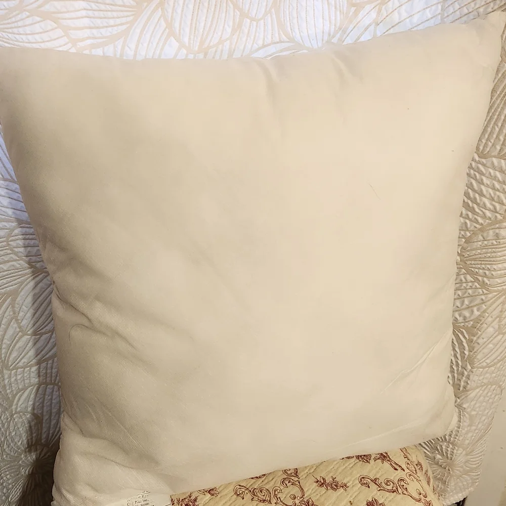 Cost Plus World Market Bird Floral Linen Cotton Pillow